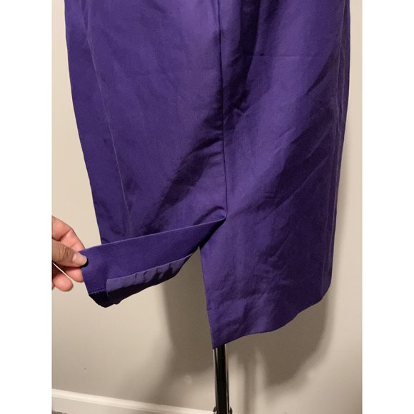 J. Crew Purple Silk Blend One Shoulder Dress With Ruffle, Size 2T, NWT! - Picture 11 of 11